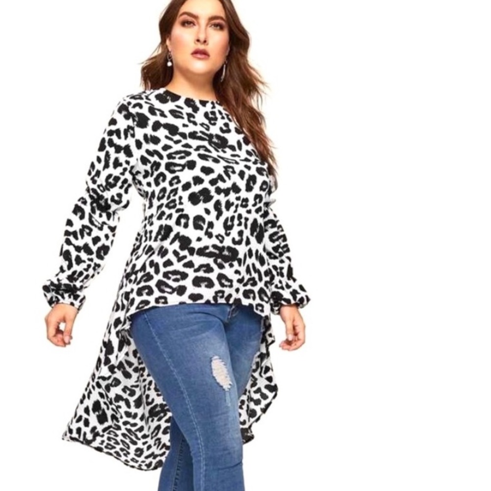 🌺SHEIN CURVE Leopard Hi And Low Top🌺